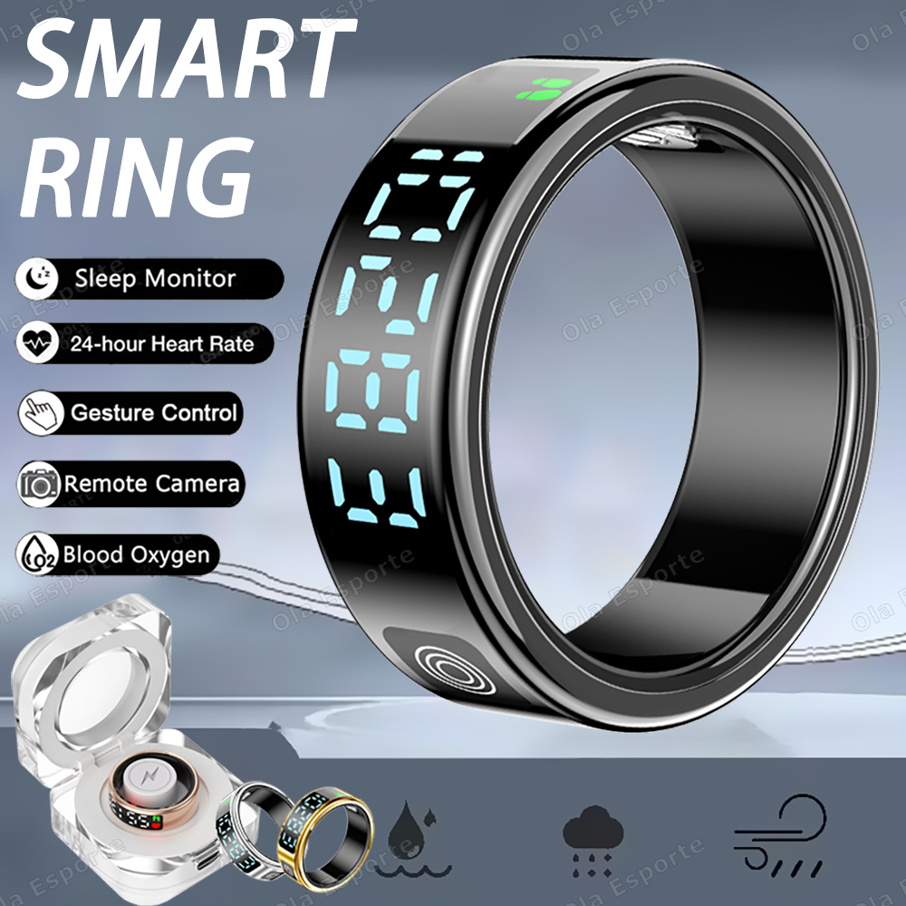 Health Monitors - SR08 Smart Ring with Charging Box