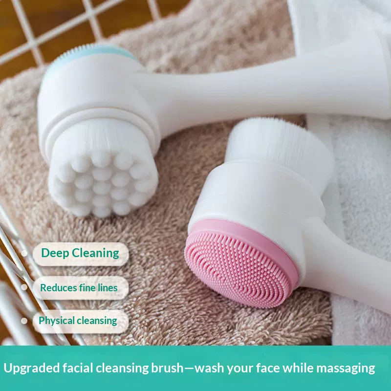Double Sided Manual Facial Cle - đánh giá và giá Silicone Face Scrubber Electric