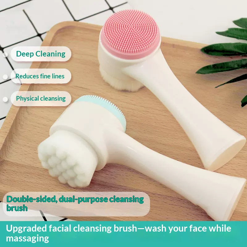 Double Sided Manual Facial Cle - đánh giá và giá Silicone Face Scrubber Electric