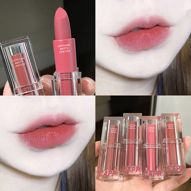 Transparent Acrylic Lipstick 6 - đánh giá và giá Matte Velvet Lip Tint Long Lasting