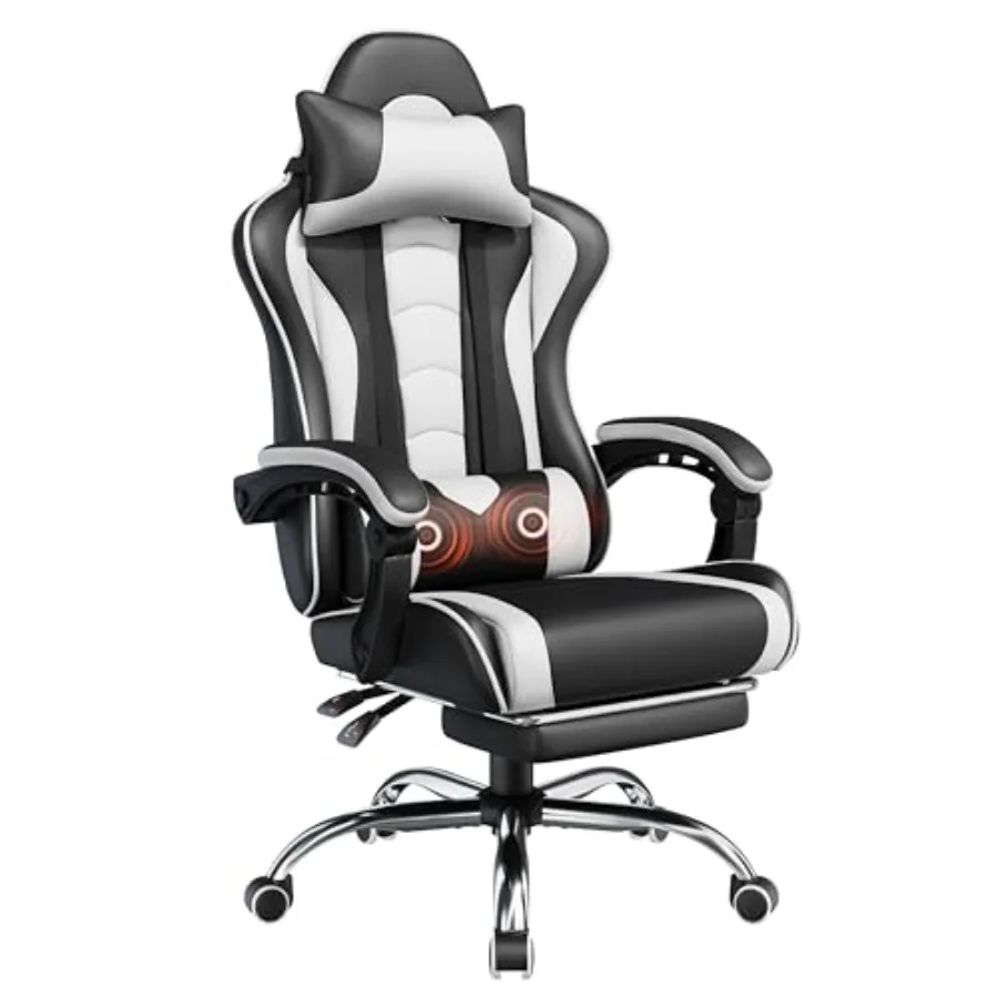 Gaming chair with footrest, ma - đánh giá và giá Massage