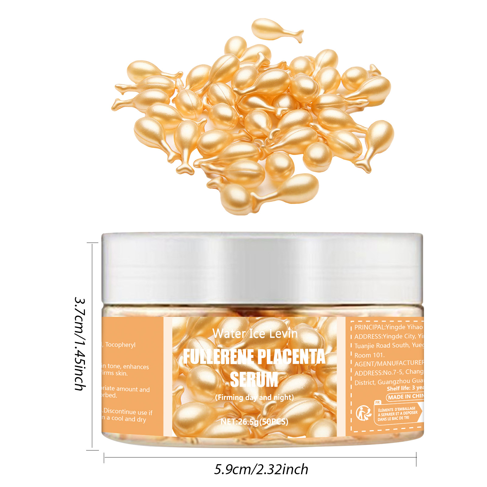 50 Fullerene Essence Capsules  - đánh giá và giá Hyaluronic Acid Facial Serum