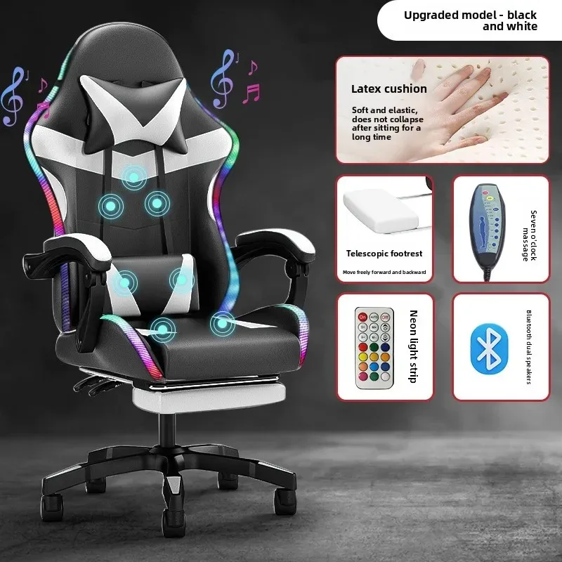E-sports Chair Lights Bluetoot - đánh giá và giá Massage