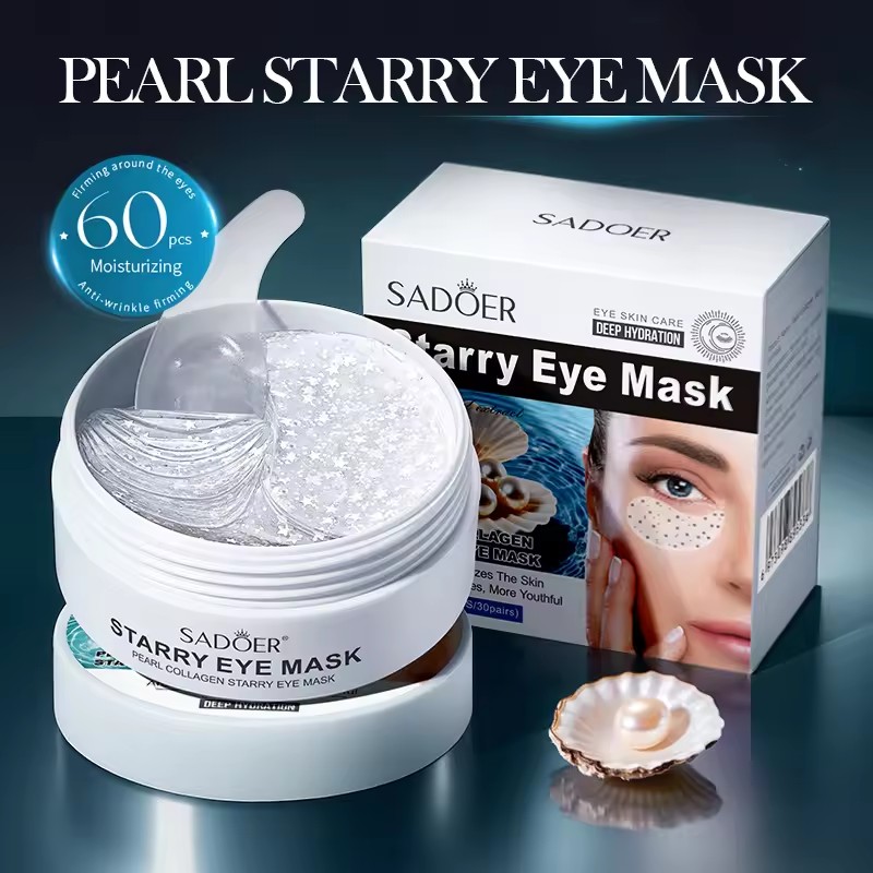60pcs SADOER Pearl Crystal Col - đánh giá và giá Collagen Under Eye Patches