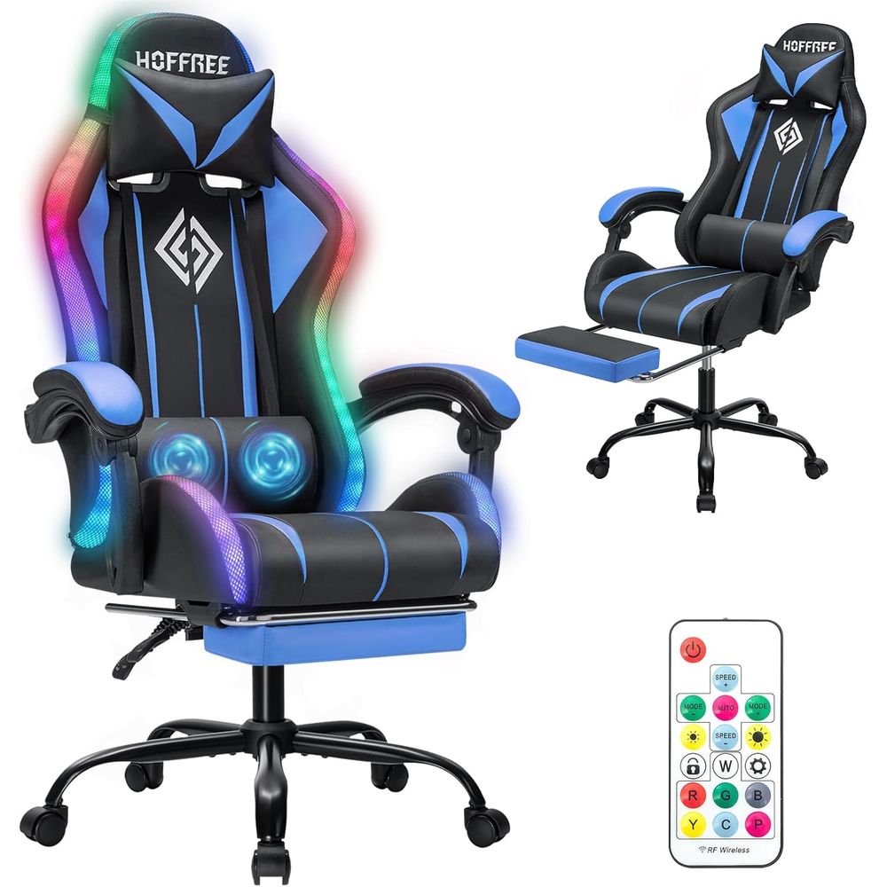 LED Gaming Chair with Massage  - đánh giá và giá Massage