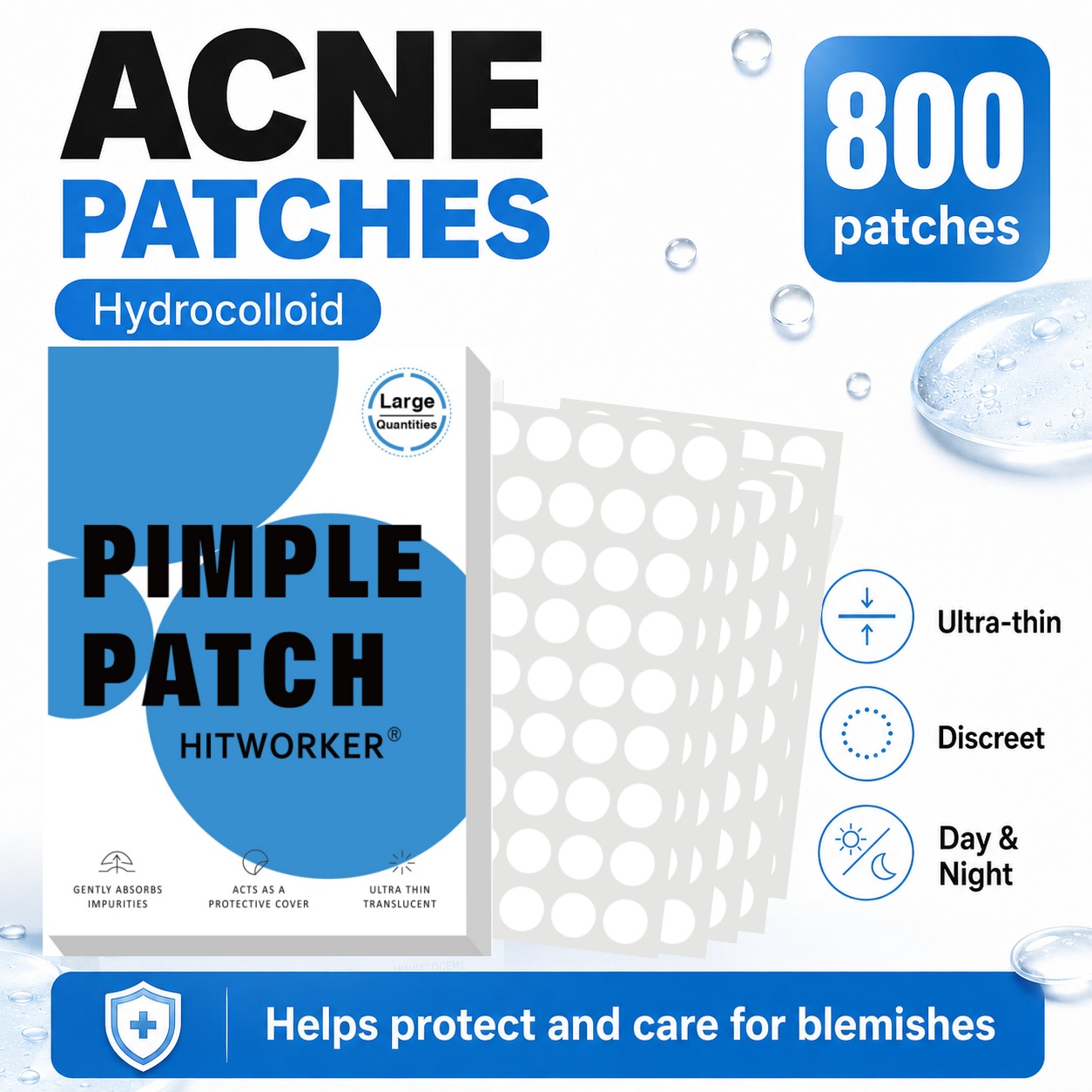 800Pcs Hydrocolloid Acne Pimpl - đánh giá và giá Skincare