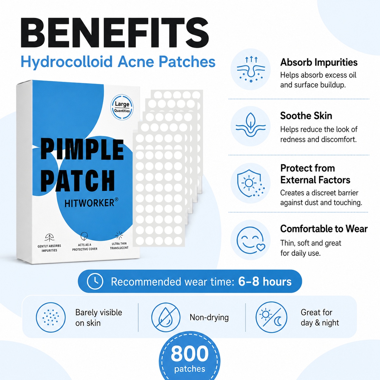 800Pcs Hydrocolloid Acne Pimpl - đánh giá và giá Skincare